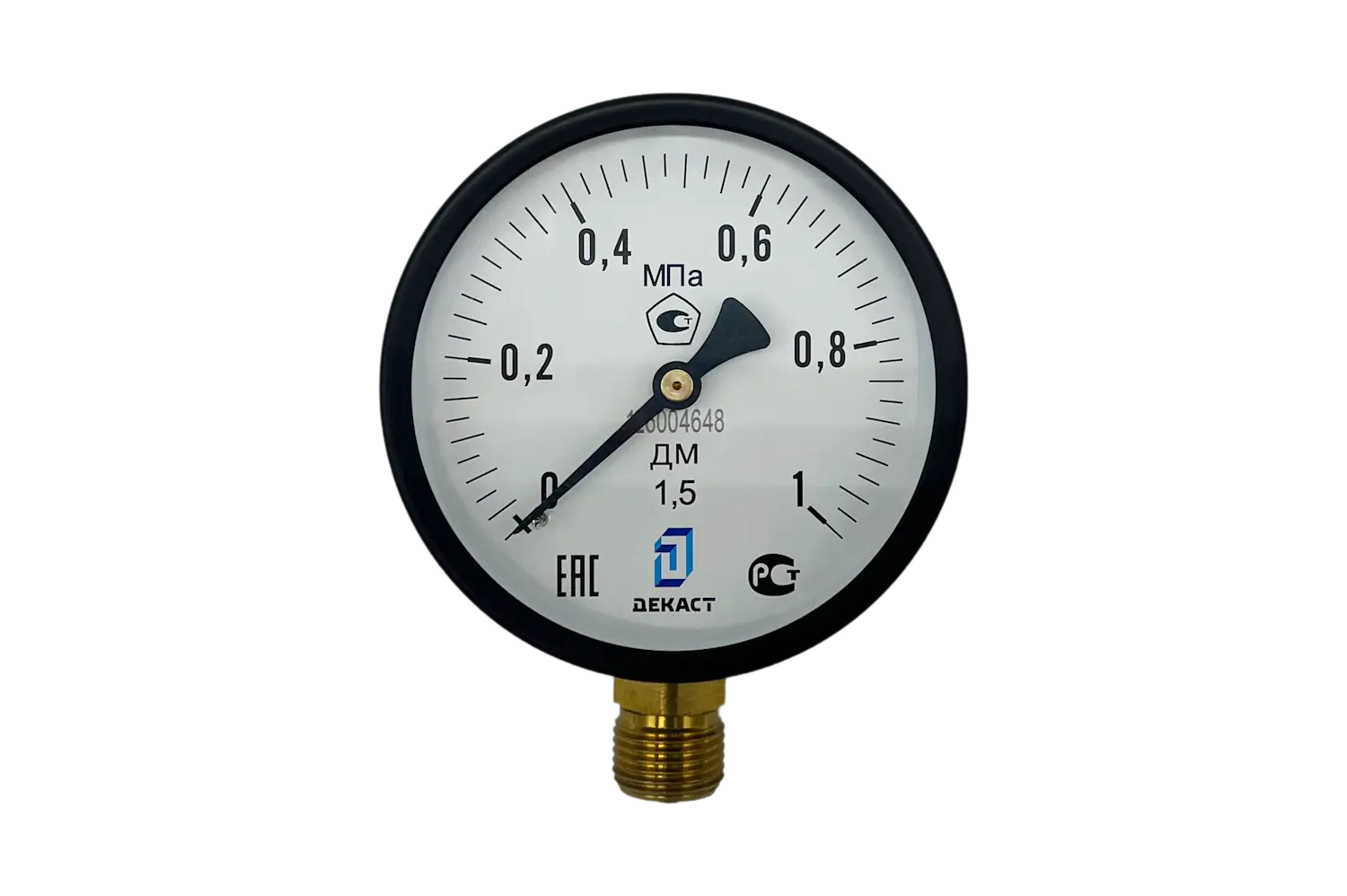 Манометр ДЕКАСТ ДМ 0-1,0МПа-Р-G1/2-1/0