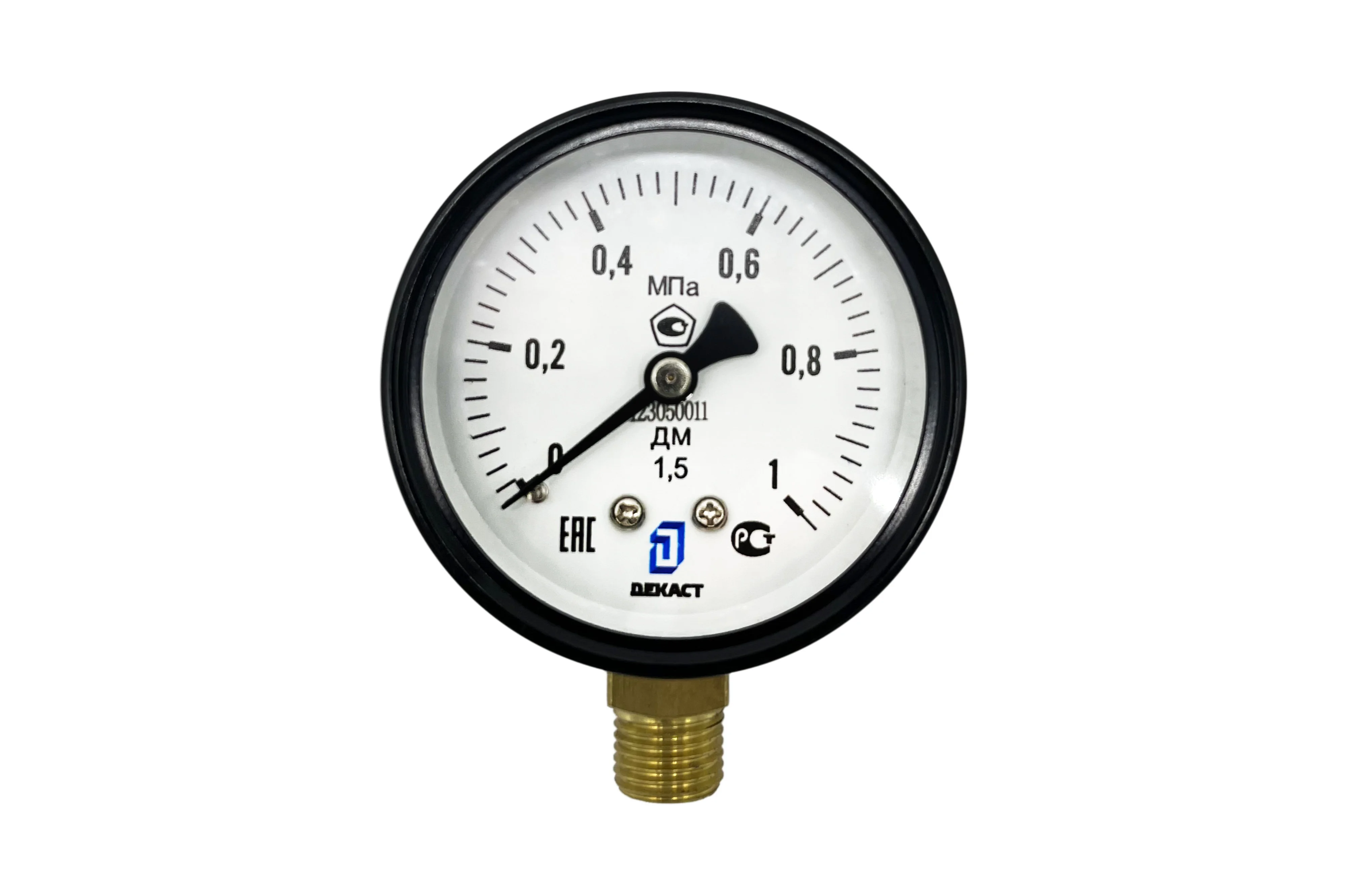 Манометр ДЕКАСТ ДМ 63 0-1,0 МПа-Р-G1/4-1/0 