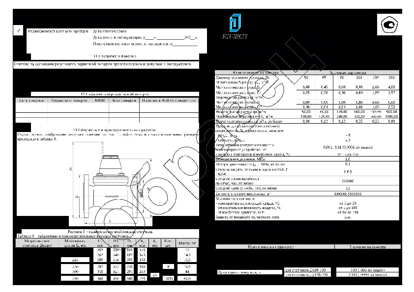 Образец паспорта СТВХ Стрим