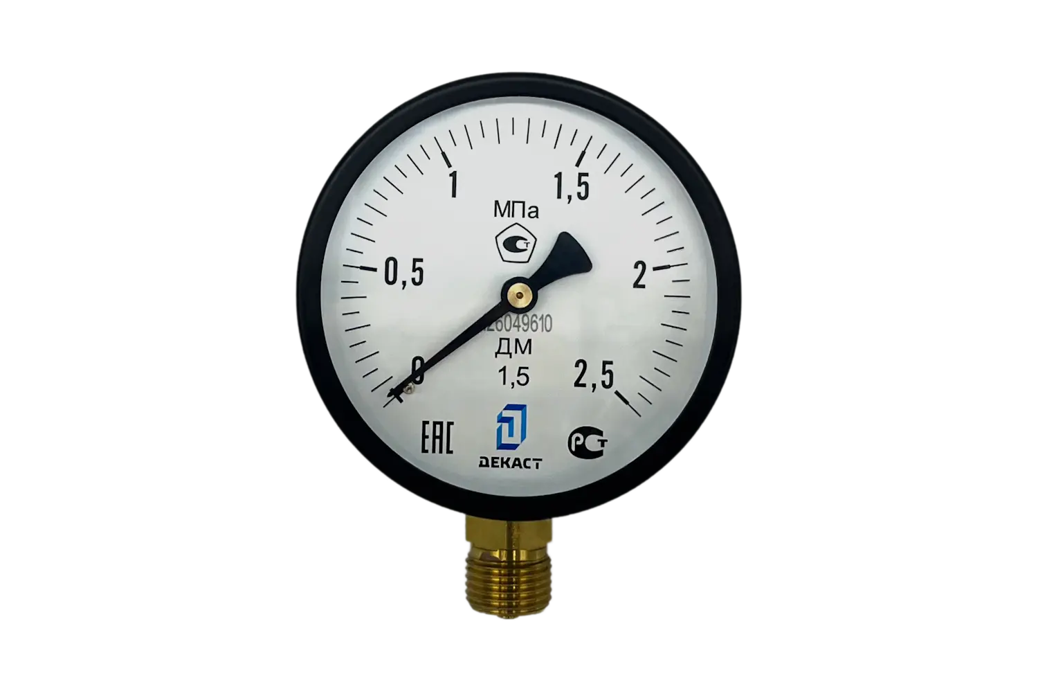 Манометр ДЕКАСТ ДМ 0-2,5МПа-Р-G1/2-1/0